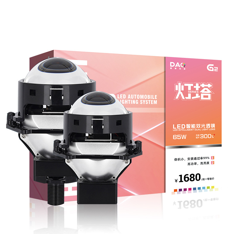 Nueva venta caliente G2 brillante 65w inteligente de alta potencia lente de faro LED renovar la luz del automóvil cerca de la luz super brillante