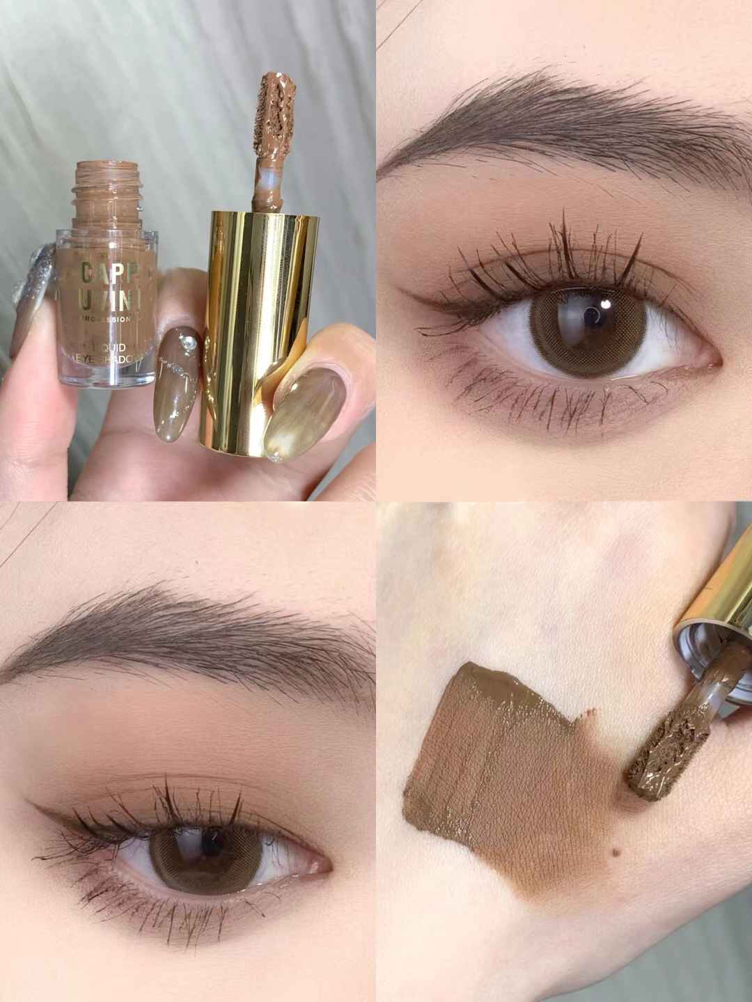 Capo Vini low-saturation gray Powder milk coffee matte liquid single eyeshadow Fine glitter pink pure earthy tone undefined