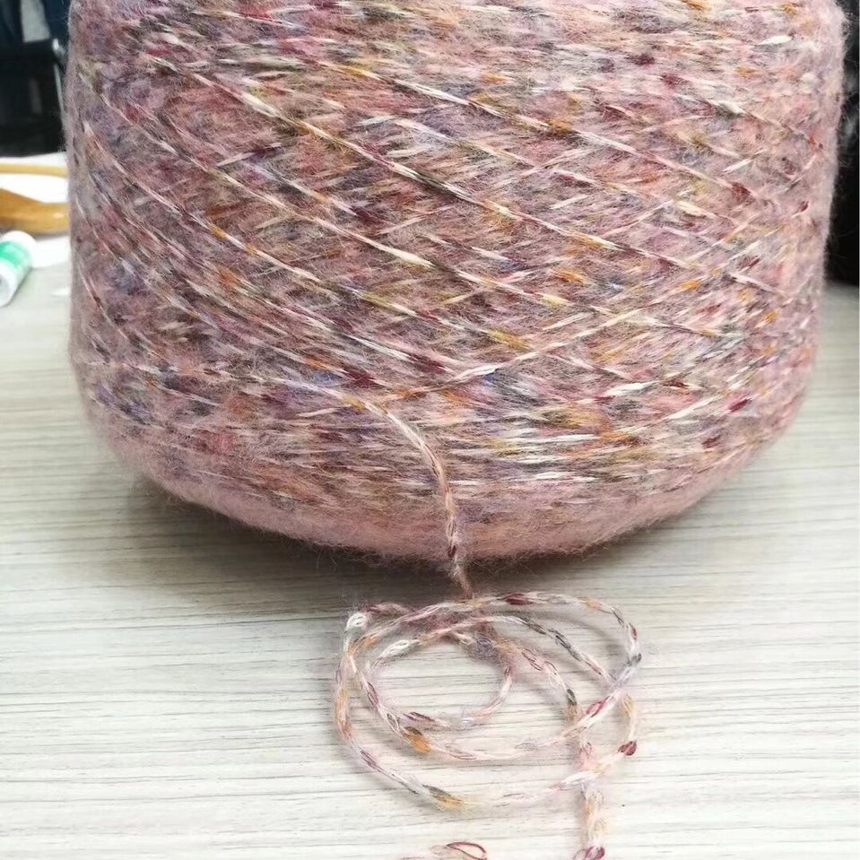 2.8支百变小熊喵 彩点喷毛纱 花式喷毛纱 幻彩喷毛纱 纺厂直供