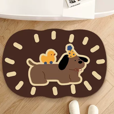 Room Strong Absorbent Foot Mat | Avtomobil döşəmə paspasları - bulling-toy-dog-4060cm-diatom-mud-small-size