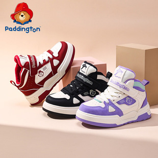 Paddington Bear Children High-top Cotton Shoes Winter fleece-lined Boys' sneaker Girls' Sneakers Casual Shoes Second Cotton Shoes
