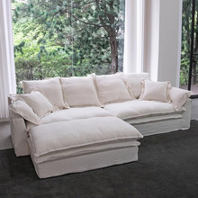 北欧风格现代简约羽绒布艺沙发柔软乳胶沙发小户型风客厅沙发