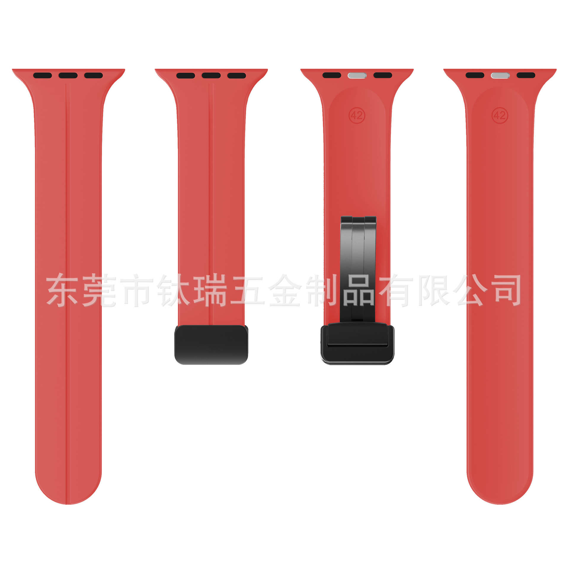 Adecuado para Apple correa de silicona Apple Watch 8ultra Apple magnética plegable hebilla Correa sin imán gota