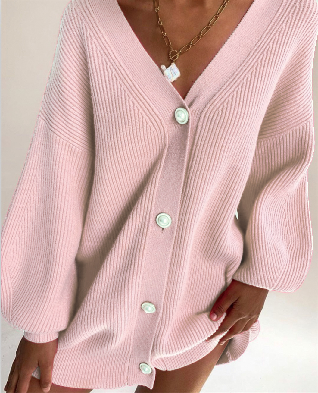 women s loose solid color long-sleeved cardigan nihaostyles clothing wholesale NSSX73204