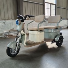 电动三轮车新款接送孩子家用电动车双排座老年人代步三轮车