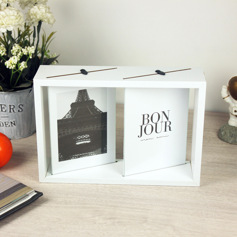Double-Sided Transparent Photo Frame Creative Two-Hole Combination Picture Frame Table DIY Custom Display Framed Wholesale Mirror