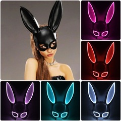 LED Carnival EL Line Rabbit Mask Prom Leader Rabbit Mask Nightclub Female Mask Birthday Mask