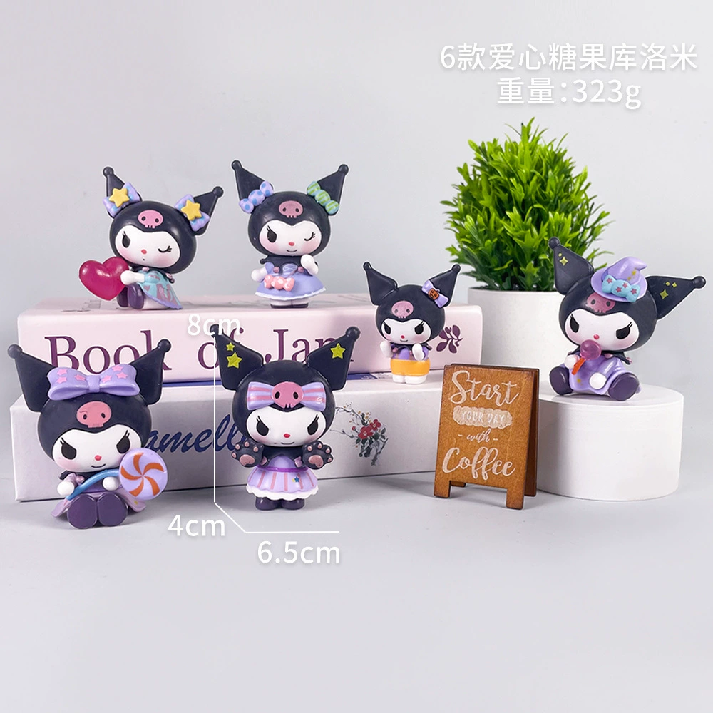 Sanrio Слепой предсказания партии Kuromi Melati Wolberry Killer Anime Doll Model Play Tide Play