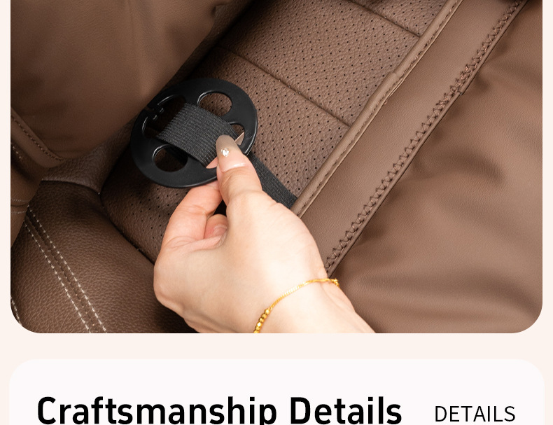 Cross-Border Popular Car Seat Cushion, Breathable Nappa Leather Seat Pad, Soft and Comfortable for All Seasons, Size Three