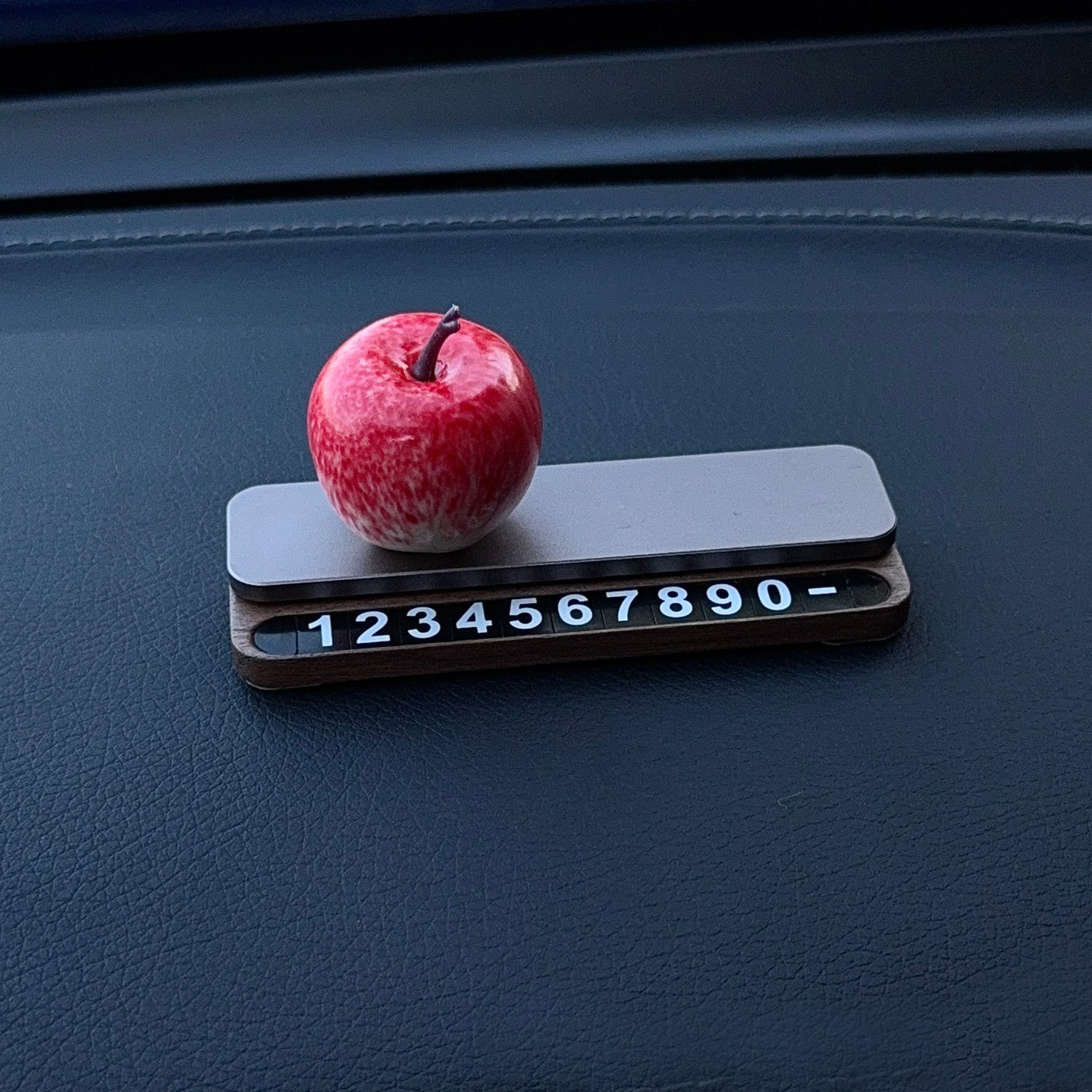Cartoon Apple Parking Number Plate, Convenient and Creative Temporary Parking Number Plate, Cute Parking and Moving Car Number Plate