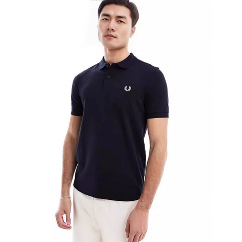PERRY PERRY Wheat Summer Men Solid Color Short Sleeve Polo Business Casual Collar T-Shirt Paul Shirts