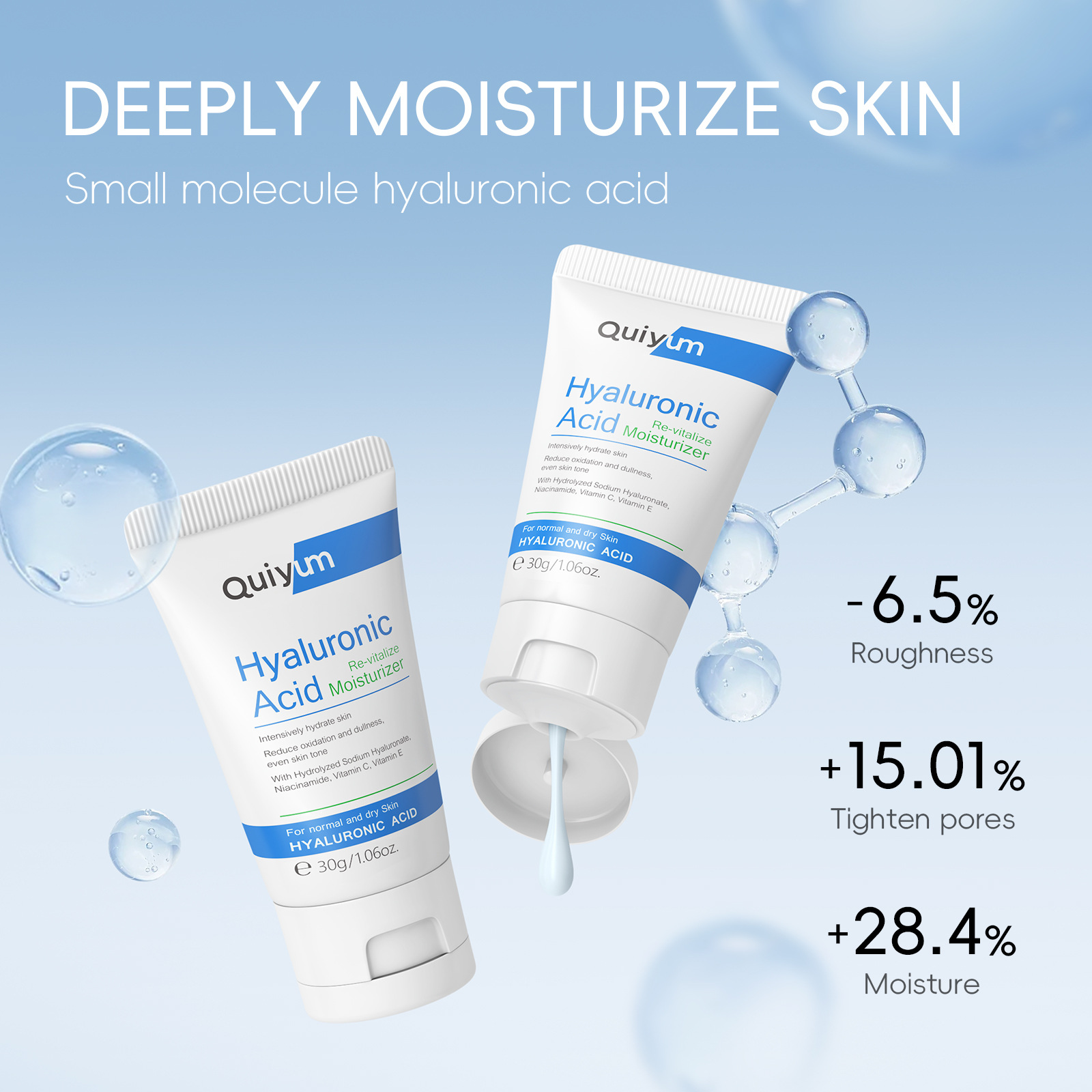 Cross-border new product quiyum hyaluronic acid Scrub 50g for cleansing facial skin, manufacturer in stock, one-piece consignment Application Scenario