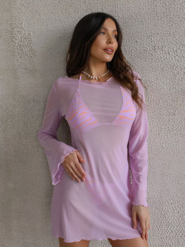 wildberriesТуника пляжная beach robe lace mesh skirt