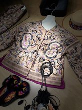 南油轻奢女装两色 新中式原创香云纱重工刺绣加棉外套冬小众复古