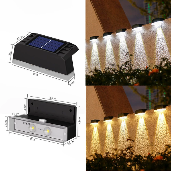 【6012】2LED convex mirror step light