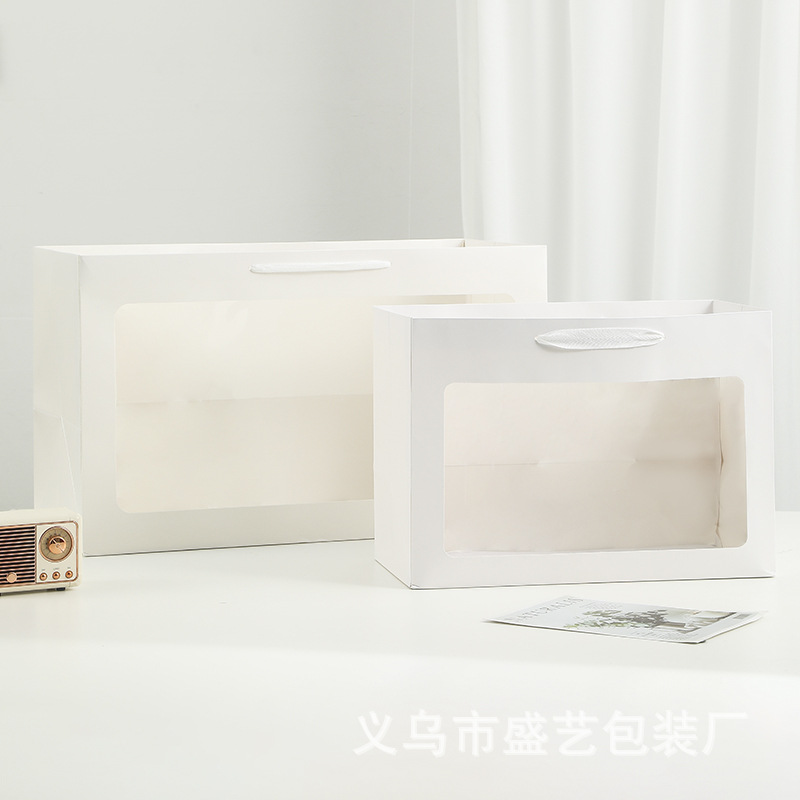 520 bolsa de regalo de ventana abierta, bolsa de regalo de embalaje de flores de ventana de cocina transparente, bolsa de regalo de regalo de muñecas de vacaciones al por mayor