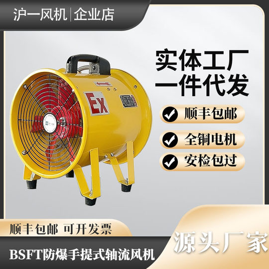 BSFT Explosion-proof Satchel Axial Flow Explosion-proof Fan Portable Safety Fan Industrial Pumping Dual-use Fan