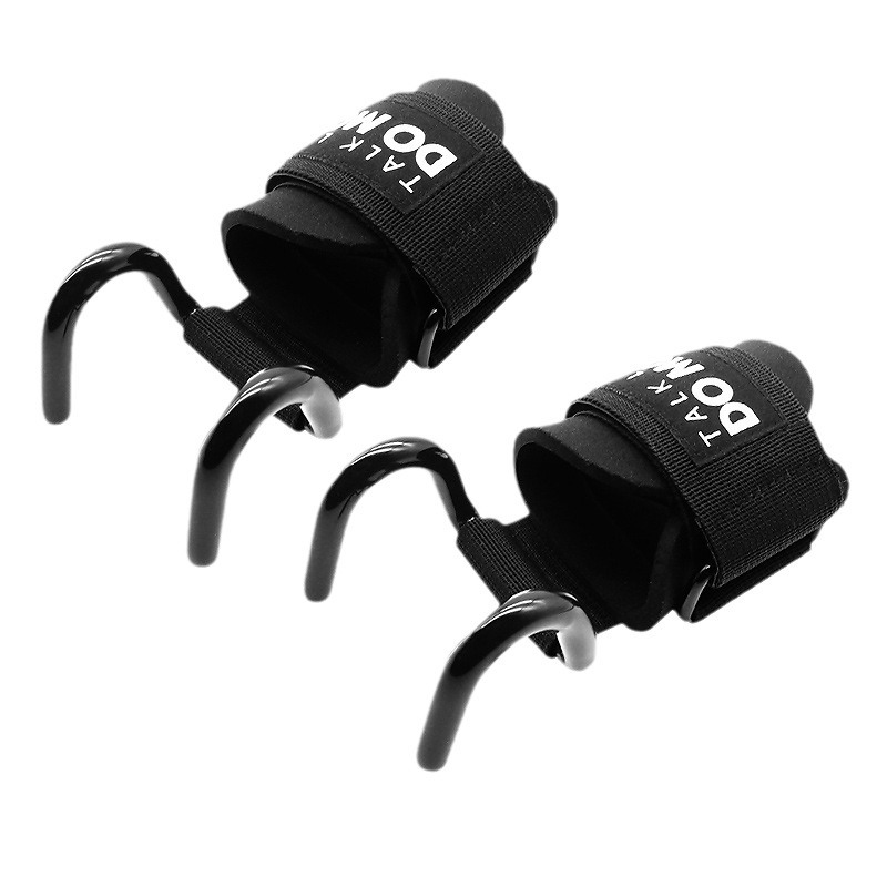 Profesional de la aptitud de levantamiento de pesas gancho de refuerzo agarre correa para la muñeca pull-up entrenamiento de fuerza guantes auxiliares gancho