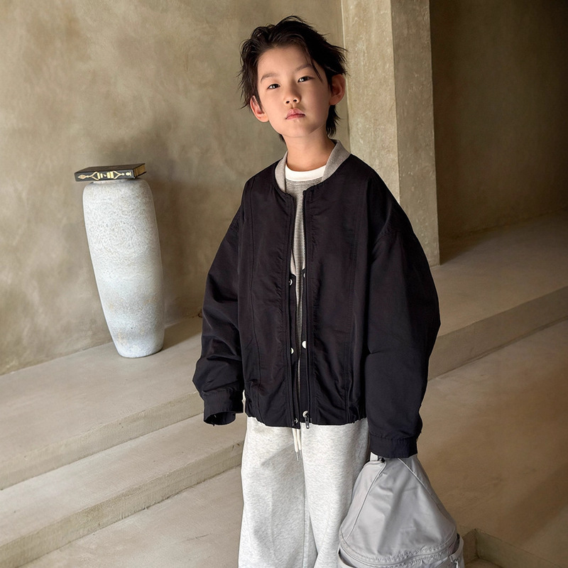 Boys' Spring and Autumn Pilot Baseball Jacket with a Sense of Design 2025 New Children's Autumn Outfit Girls' Loose Jacket Trendy