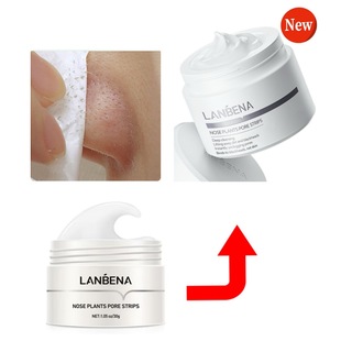 Lanbena Blackhead Nose Mask 30g with 60 Blackhead-Absorbing Sheets Peel-Off Acne Cleansing Nose Patch