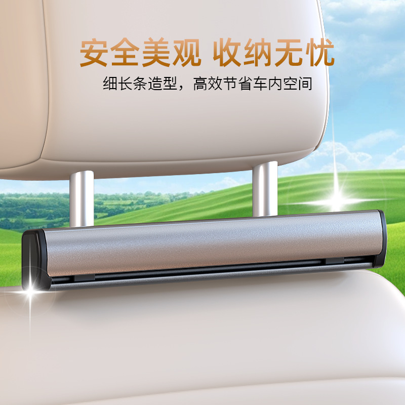 国境を越えた新しい車載ゴミ袋収納器、ユニバーサル引き出し式ゴミ箱、ポータブルで厚みのある環境に優しい車内用|undefined