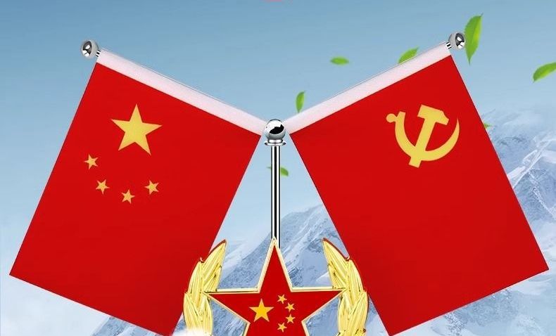 Five-star quality party flag, small national flag for car, office desk, car interior decoration, high-end car flag ornament, small red flag