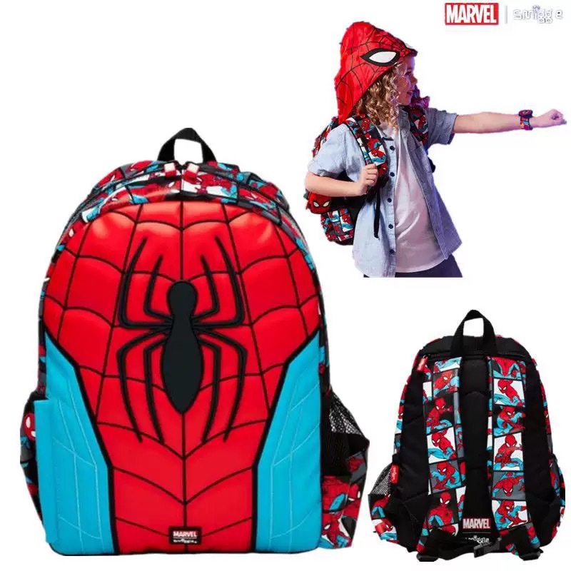 Australia Smiggle caricatura mochila de tamaño medio jardín de infantes mochila de hombro 3D con sombrero de caricatura