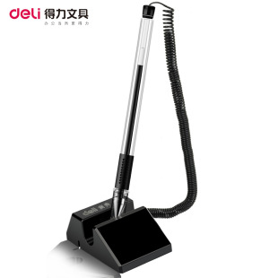 Deli 6791 Desk Pen Neutral Refill Black Bullet 0.5mm Business Office Sign Pen Simple Counter Pen