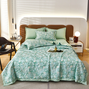 2025 Washed Silk Tencel Summer Quilt Machine Washable Summer Cool Quilt Four-Piece Set Live Broadcast Popular Company Gift Quilt