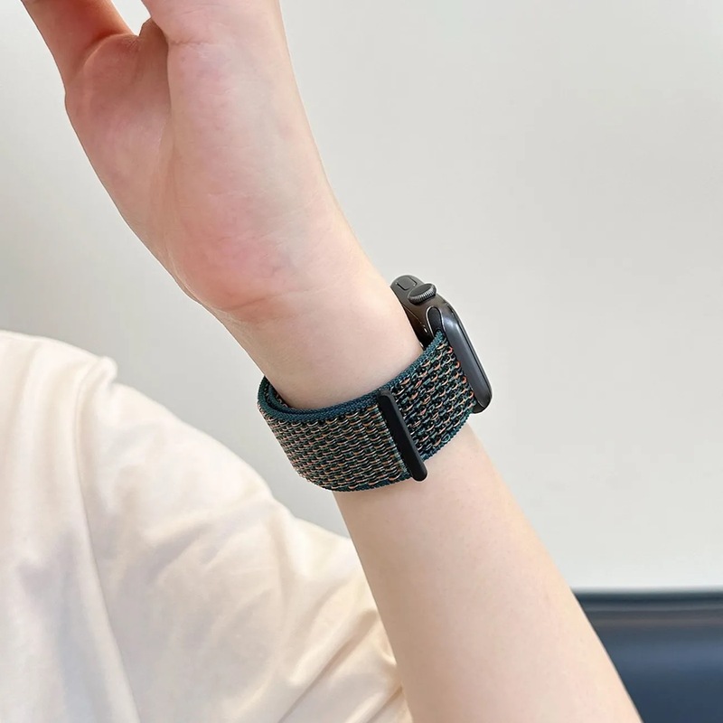 ins は iwatch ナイロンループマジックストラップ S10 Apple s9 ウォッチ SE スポーツ 8/7/男性と女性のリストバンドに適しています。|undefined