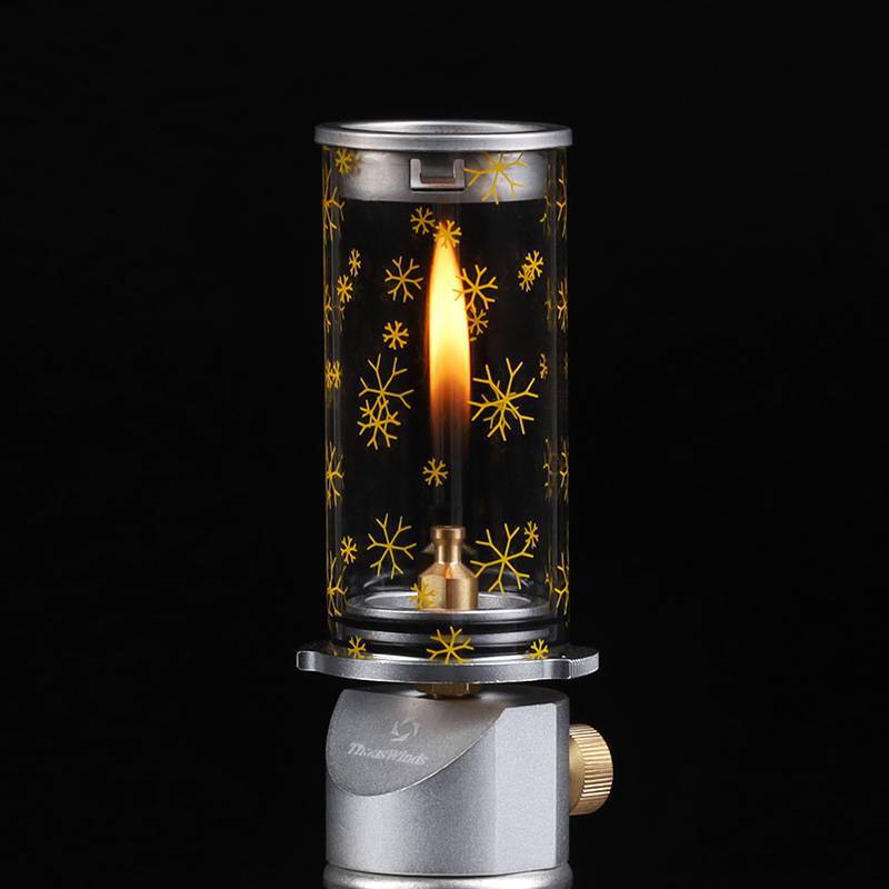 실버 직선 노란색 눈송이 가스 램프 TW2003