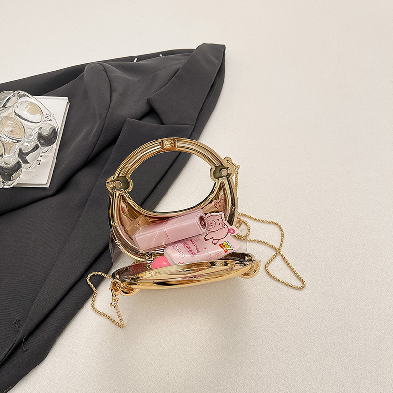 Borsa da sera con catena di cristalli e conchiglie elegante da donna_voghion.com