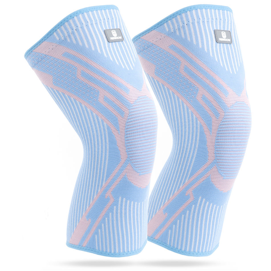 Rodilleras deportivas de verano para saltar la cuerda de nailon alargada para correr baloncesto para hombres y mujeres cubierta protectora profesional antideslizante para rodillas