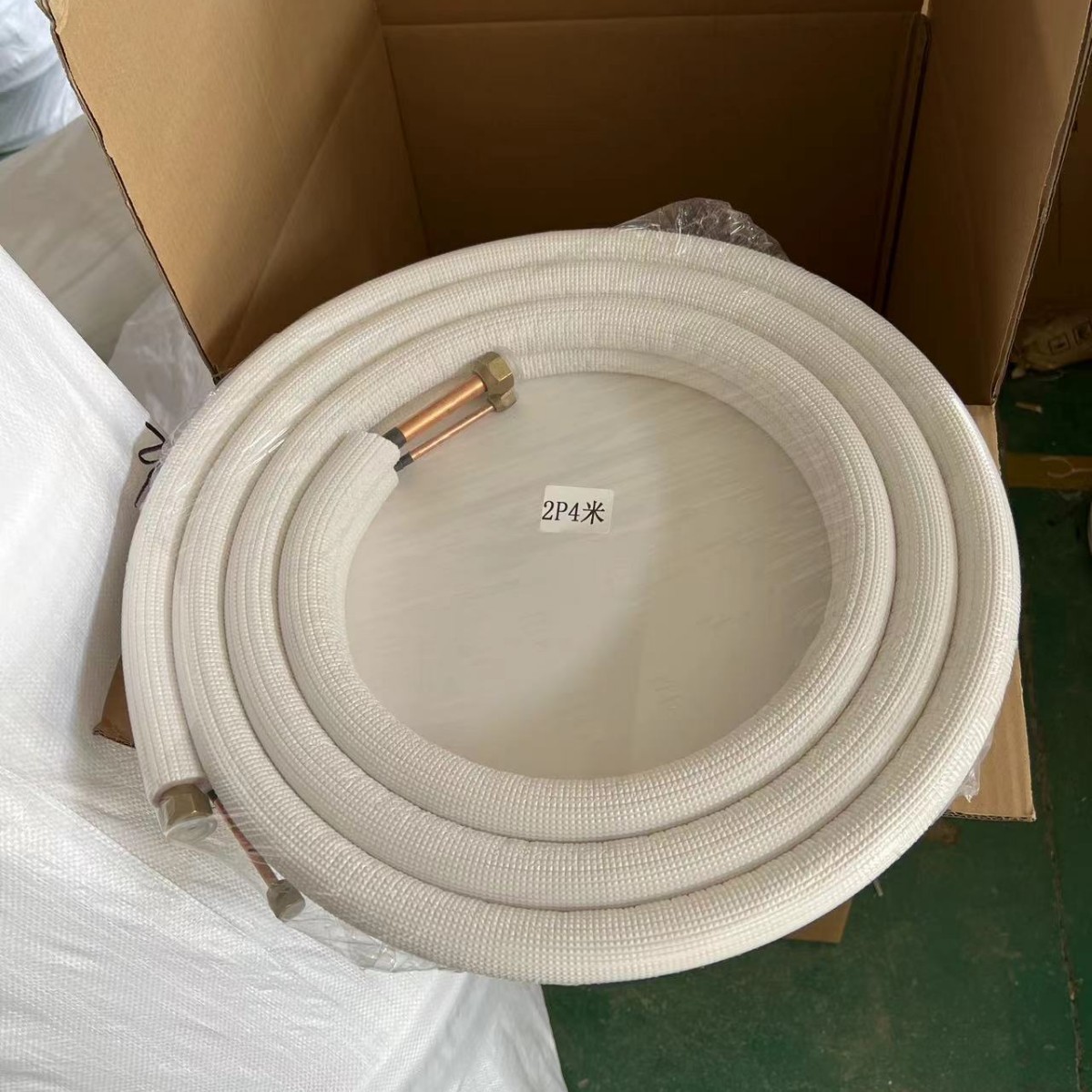 R32 aire acondicionado de algodón blanco tubo de aluminio de cobre aislamiento doméstico conector de acondicionador de aire acondicionado image 5