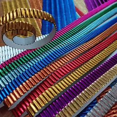 Double-layer colored corrugated paper strips handmade paper cardstock colored paper children DIY crafting material 1*65CM