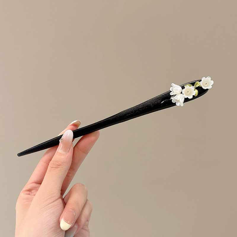 Nuevo estilo chino estilo antiguo horquilla de alta gama simple moderno palillos de madera fresco temperamento Hanfu cheongsam updo horquilla para el cabello para las mujeres