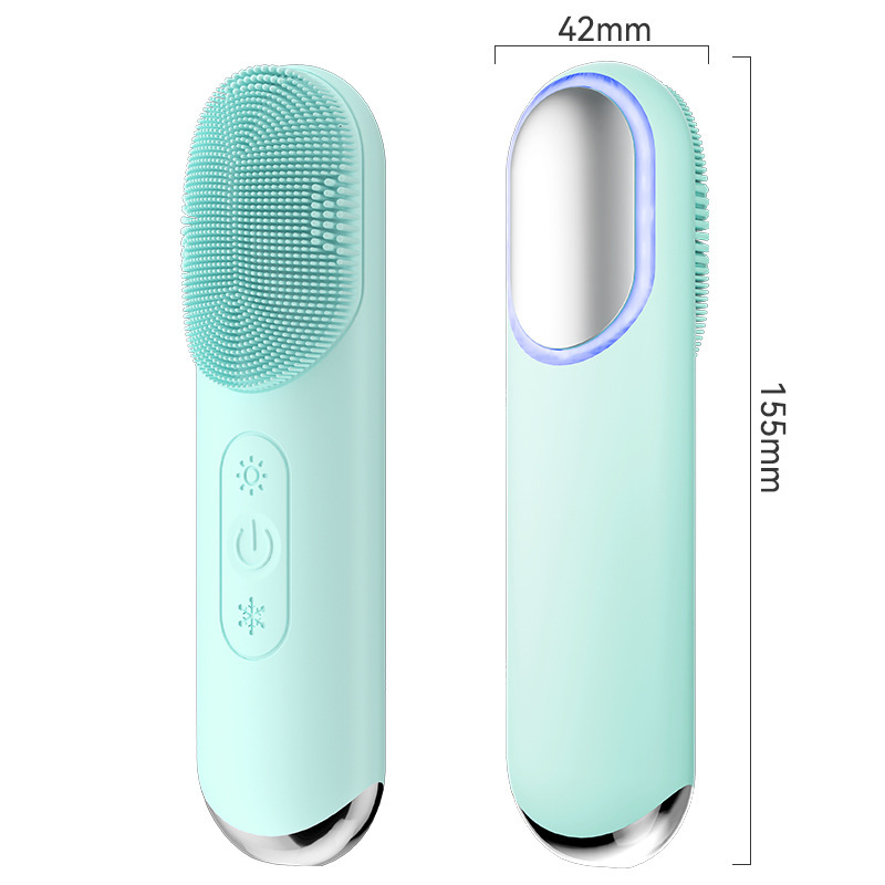 新型洗顔器 防水シリコン洗顔ブラシ 洗顔マッサージ美容器 温冷湿布 電動洗顔器|undefined