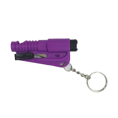 window-breaking tool, seatbelt cutter, Qəza çəkici - with-emergency-whistle-purple