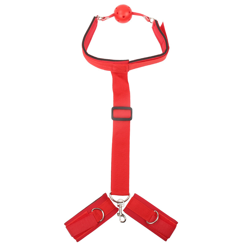 Adult Sex Fun Sm Training Foltergerät Reverse Back Mundstöpsel Gurtband Bindung Handschellen Mundstöpsel Produkte für Erwachsene_voghion.com