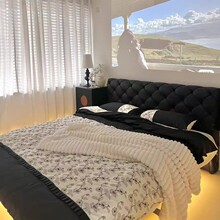 ins风小毛毯子沙发用红色毛毯双面加厚婴儿毯子沙发高级感毯子