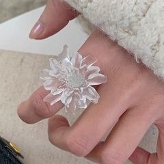 誇張して透明な樹脂の大きい花の口の指輪の女性の大衆の独特な個性の精巧なファッションの百合の指輪の指輪