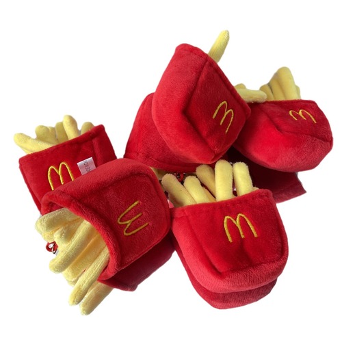 Cartoon creative French fries plush toy doll pendant grabbing machine doll keychain pendant doll GJ157