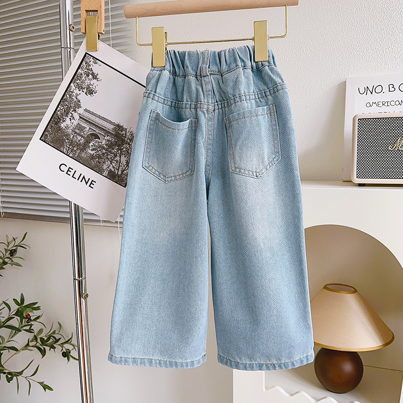 Blue Wide-Leg Pants