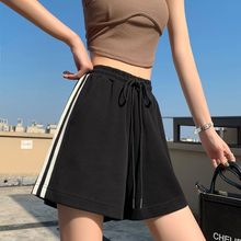 新款女装大牌折品薄款胖mm大码宽松女短裤夏季高腰直筒阔腿休闲裤
