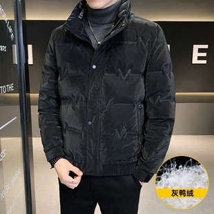 New lightweight down jacket men's popular stand collar handsome fashion trendy cold-resistant warm winter casual jacket men