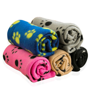 Spot wholesale pet blanket Four Seasons blanket warm polar fleece paw print blanket cat and dog blanket double-sided dog blanket
