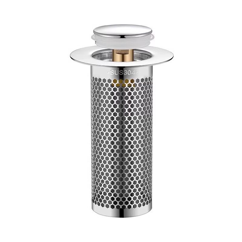 Tapón de fuga de lavabo tipo prensado núcleo de rebote de alcantarillado filtro de agua del lavabo de la cara de la red antiolor de lavabo accesorio universal