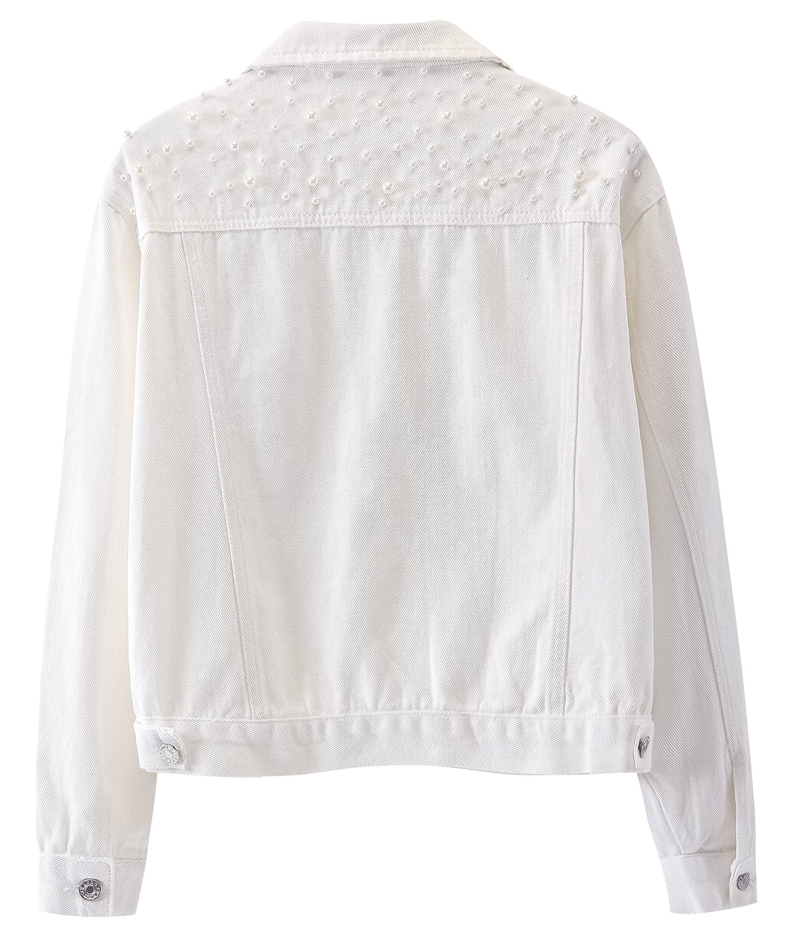 K Cowboy Jacket, Women's Plus Size Women's Clothing, Studded Diamond Coat, Pearl Bead Jacket, Loose Fit_mkmklike.com