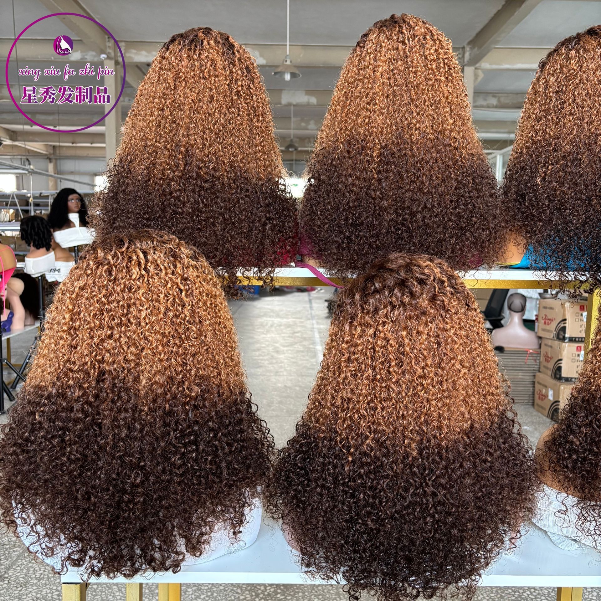 Peluca de Cabello Humano Tejida a Mano Rizada Profunda para Mujeres