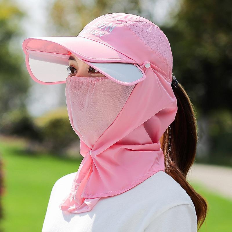 Nuevo sombrero solar de verano para mujeres sombrero solar al aire libre sombrero de lengua de arena para bicicletas eléctricas sombrero de sol estirable